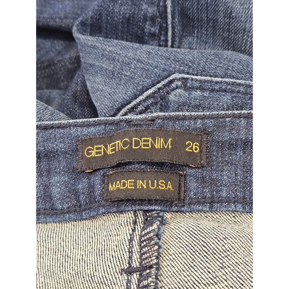 Genetic Denim The Shya Jeans Womens 26 Blue Solid Skinny Fit Stretch Enigma Wash - Picture 3 of 7